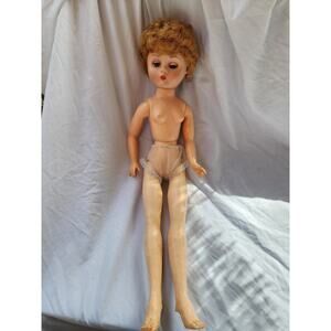 VTG 50s 25” Allied Grand Bride Fashion High Heel Doll Leopard Outfit Sleep Eyes